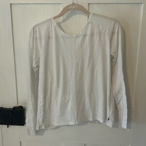 Fabletics white open back cross cross long sleeve